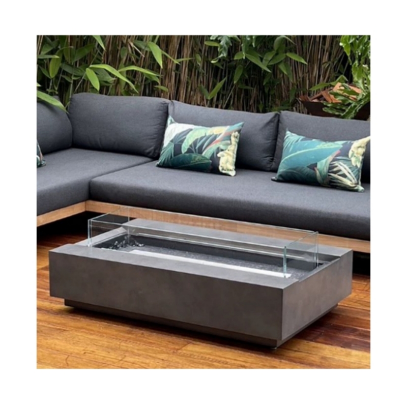 Outdoor Furniture Fire Pit - Nowoczesny zestaw mebli ogrodowych z ogniskiem