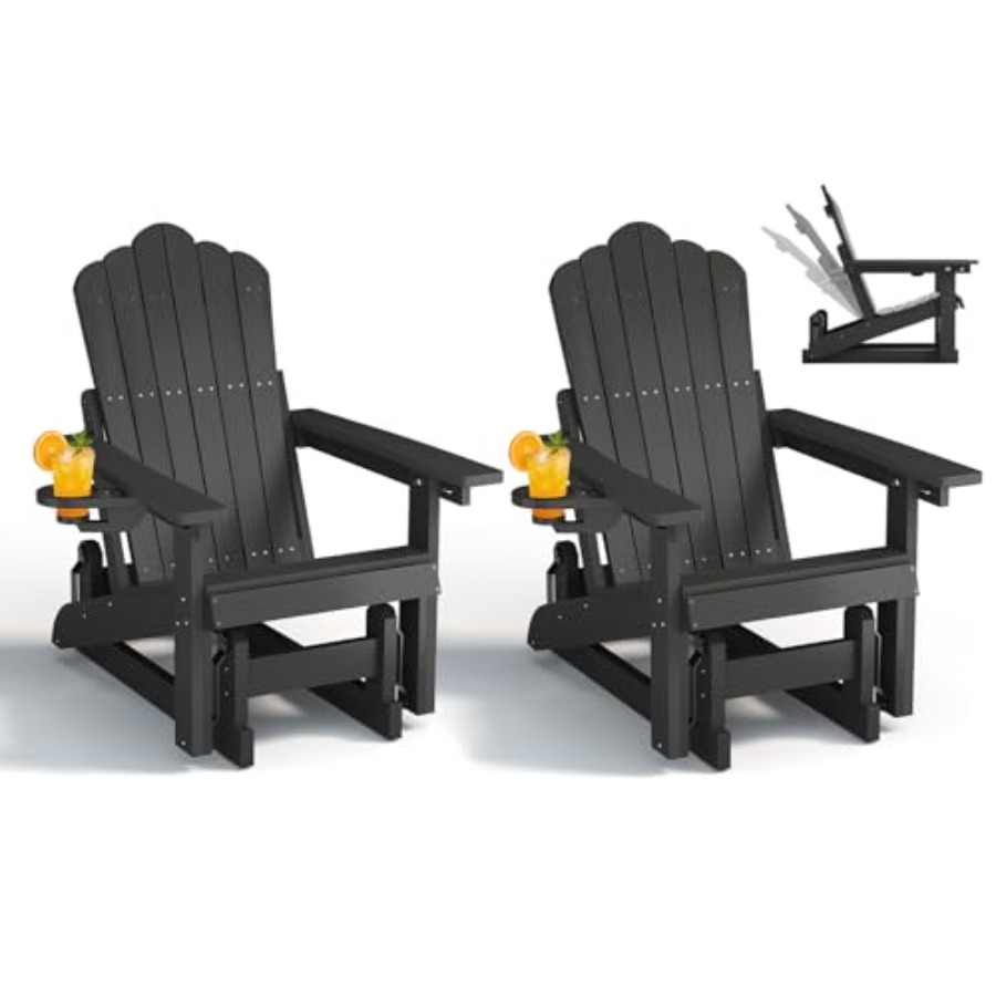 Adirondack Chair Wood - Zestaw 2 krzeseł ogrodowych typu Adirondack