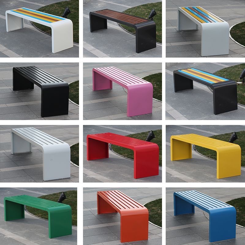 Outdoor Furniture Green - Ławka metalowa z blachy stalowej walcowanej