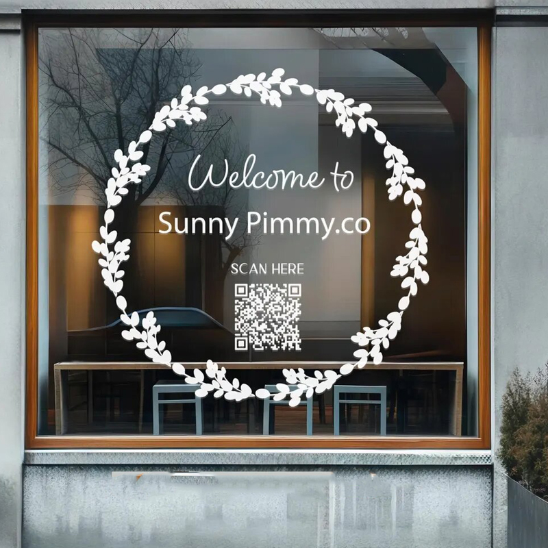 Outdoor Furniture In Store - Naklejka w kształcie wieńca z liści