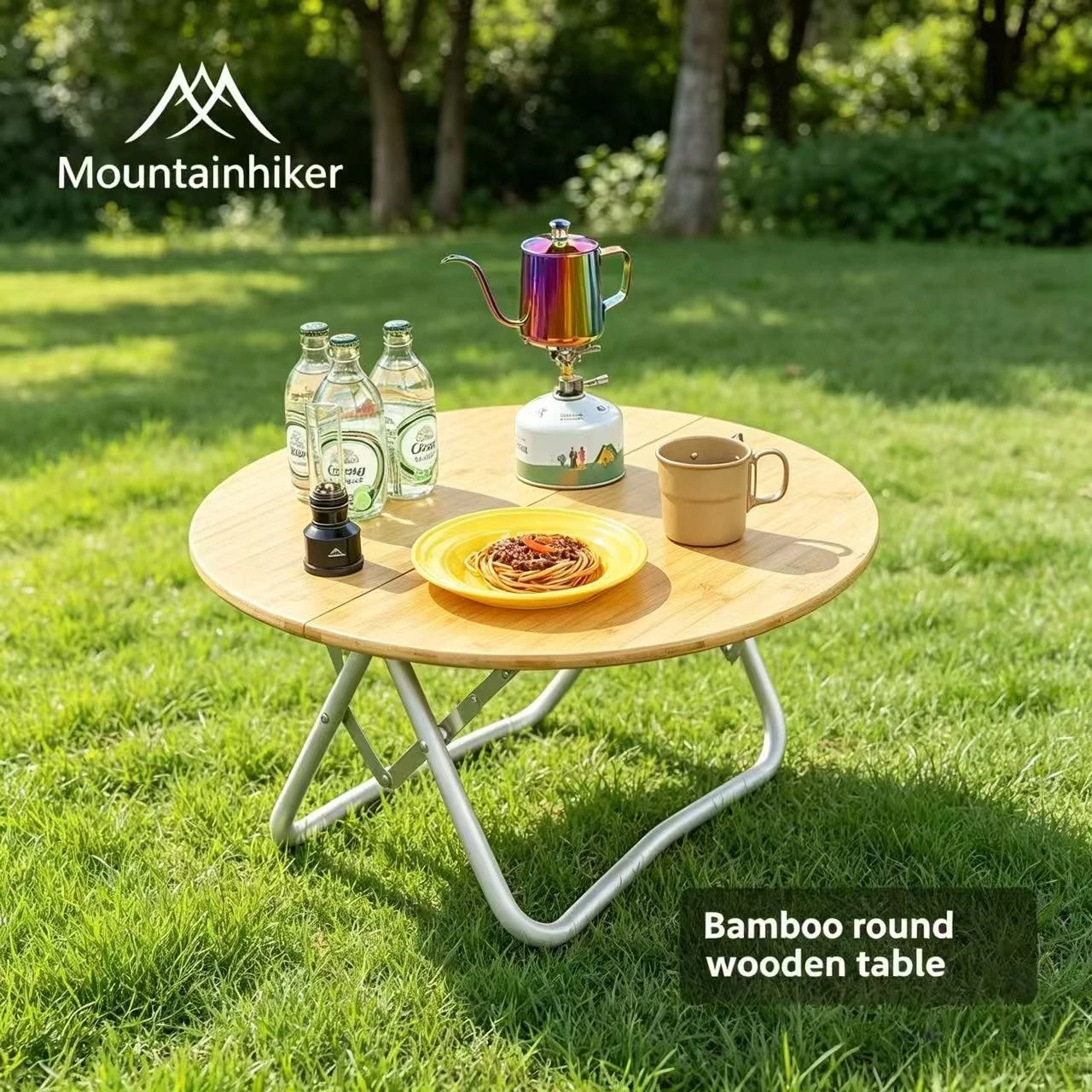 Outdoor Furniture Australia - MOUNTAINHIKER Przenośny Stolik Kempingowy Okrągły Składany