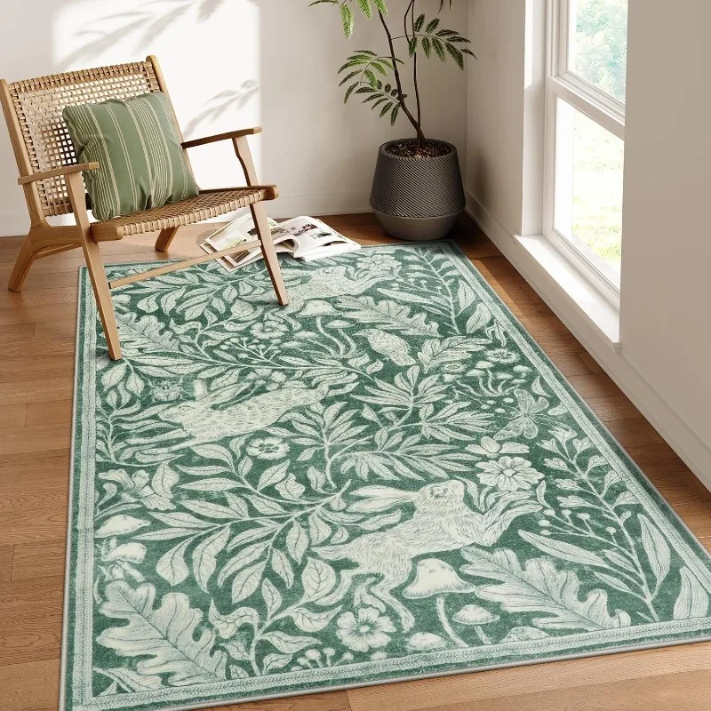 Outdoor Furniture Green - Dywan do salonu Miękkie zmywalne dywaniki
