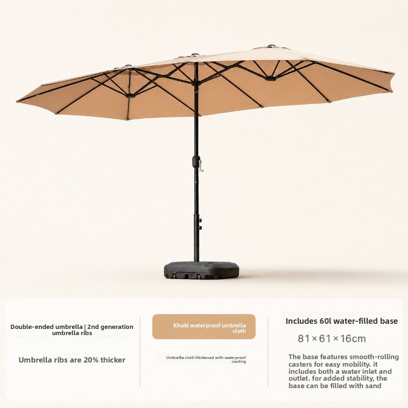Outdoor Furniture Sunbrella - Duży parasol ogrodowy z centralnym słupkiem,