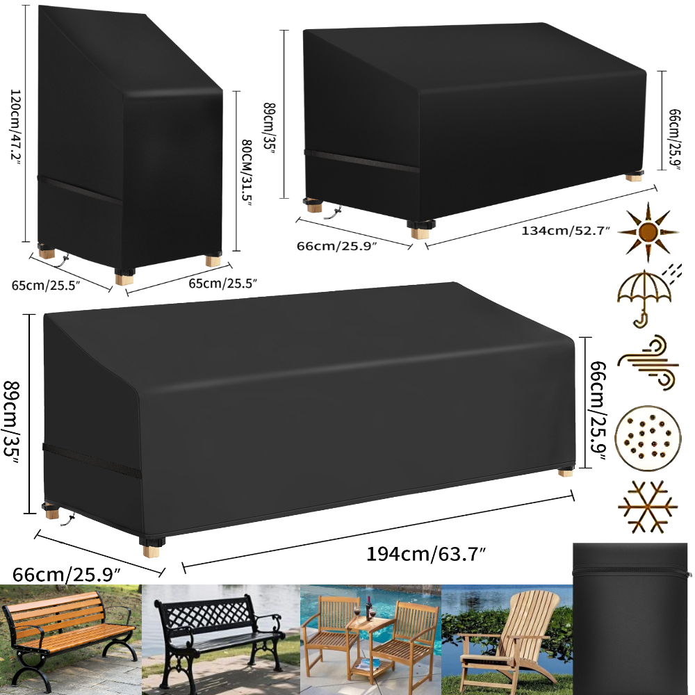 Outdoor Furniture Sunbrella - Wodoodporne pokrowce na krzesła ogrodowe, ochrona