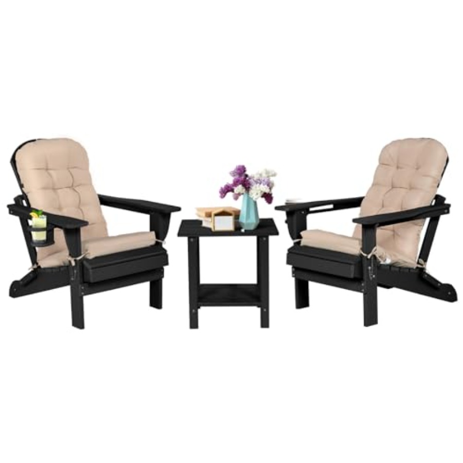 Adirondack Chair Wood - Krzesło Adirondack z podkładką, uchwytem na