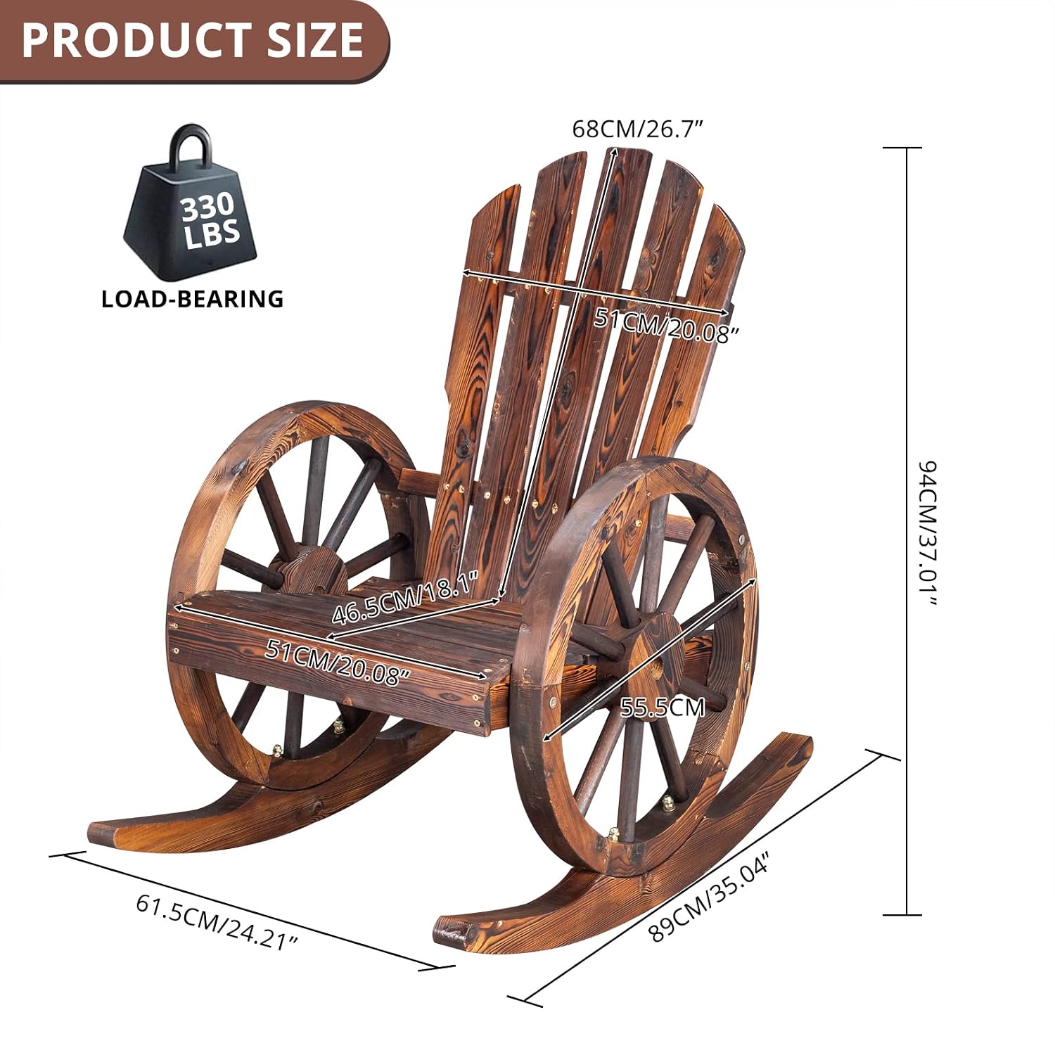 Zestaw 2 krzeseł bujanych Adir – Adirondack Chair Wood recenzja i cena
