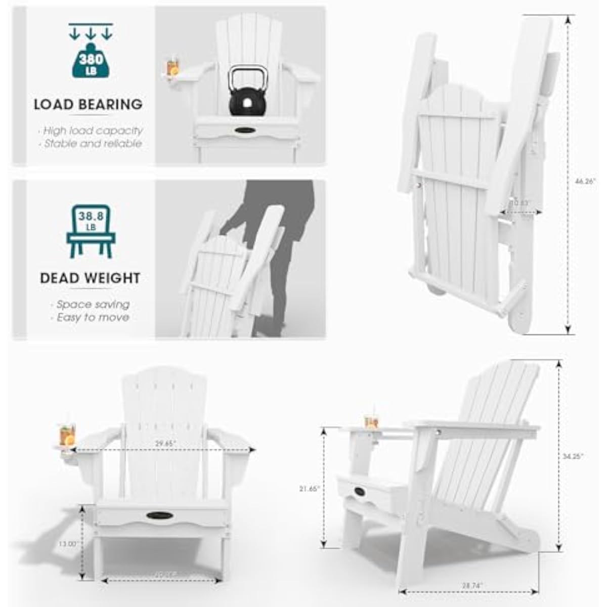 Składane krzesła Adirondack, z – Adirondack Chair Wood recenzja i cena