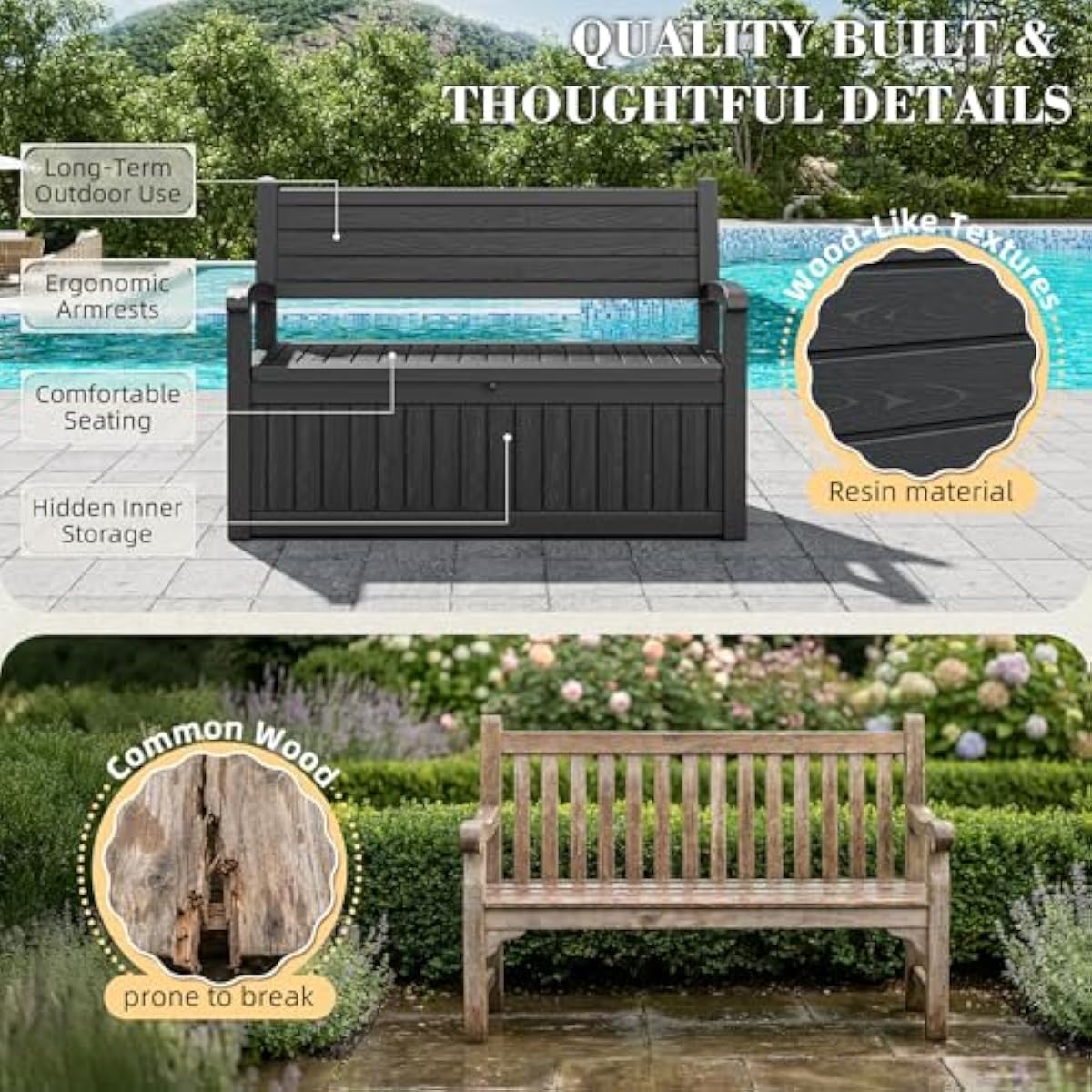 80-galonowy, wodoodporny, z ży – Outdoor Furniture Resin recenzja i cena