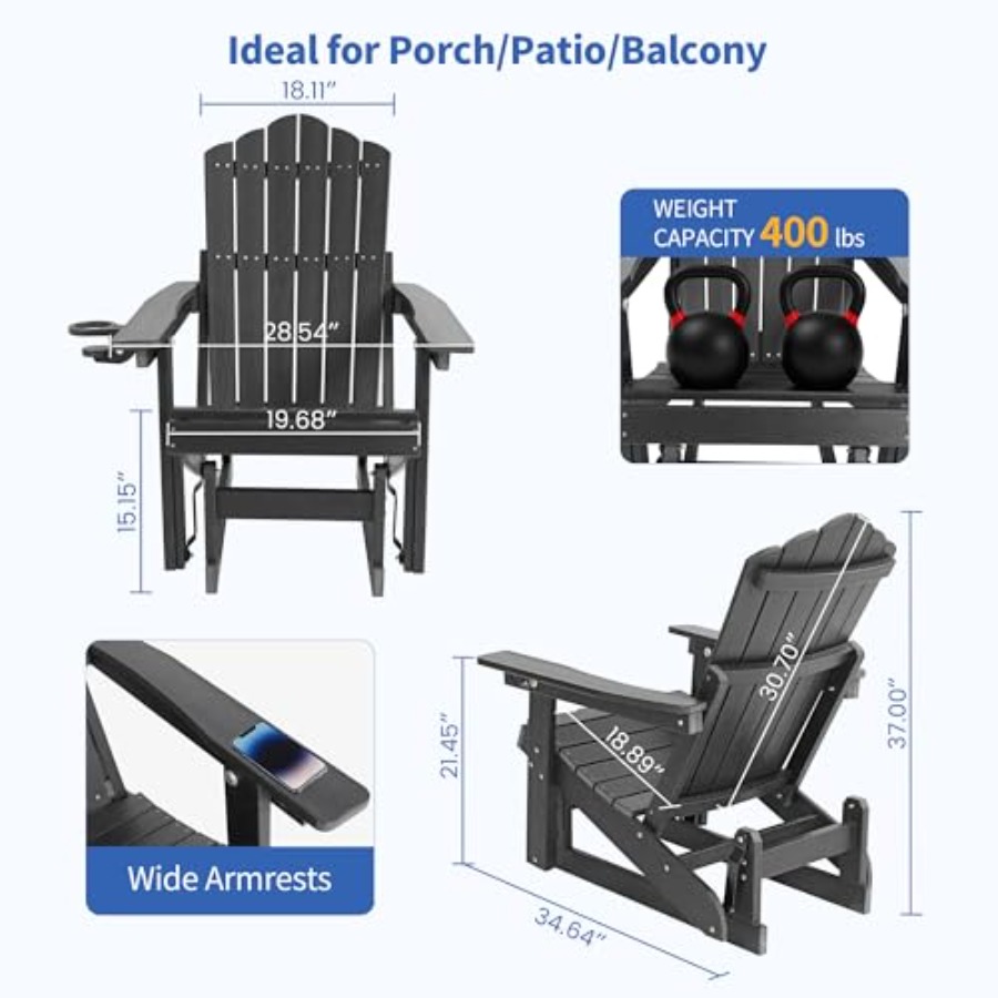 Zestaw 2 krzeseł ogrodowych ty – Adirondack Chair Wood recenzja i cena