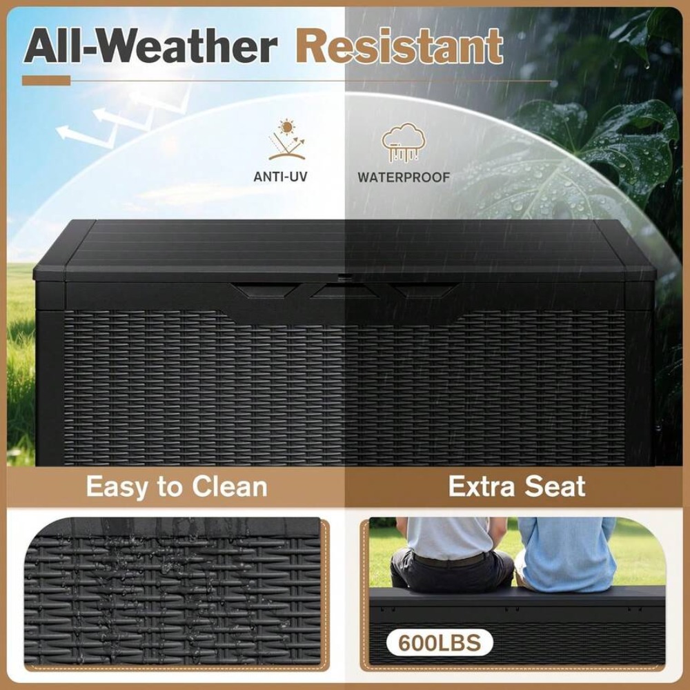 Duży zamykany na klucz pojemni – Outdoor Furniture Resin recenzja i cena
