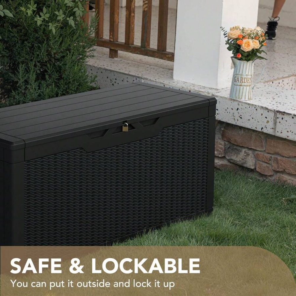 Duży zamykany na klucz pojemni – Outdoor Furniture Resin recenzja i cena