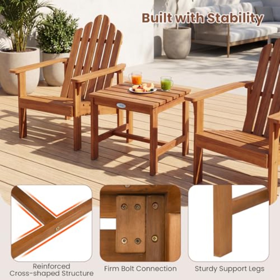 Zestaw 2 krzeseł Adirondack z  – Adirondack Chair Wood recenzja i cena