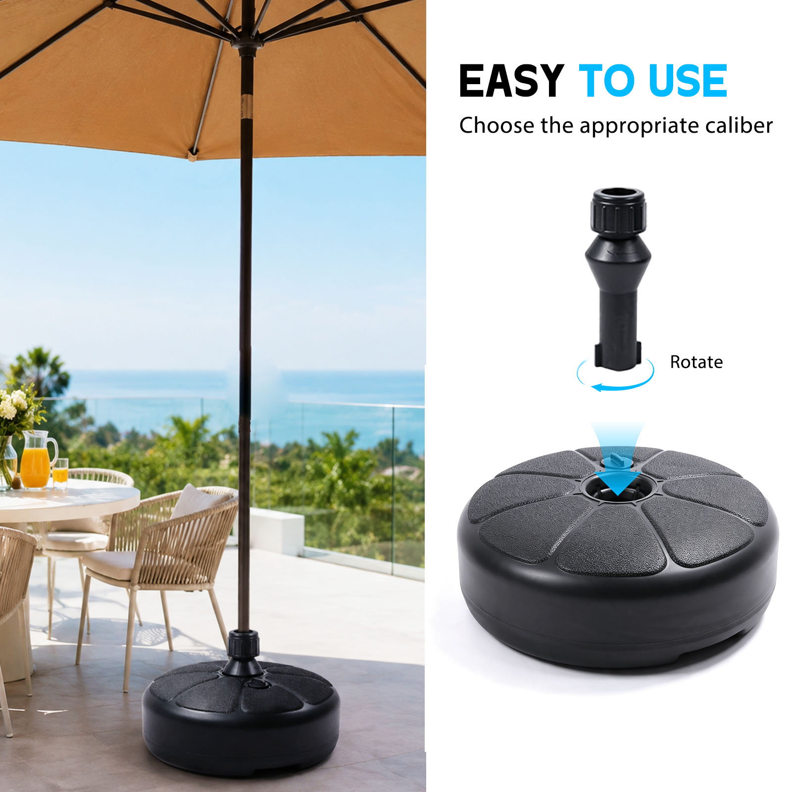 Podstawa parasola wypełniana w – Outdoor Furniture Sunbrella recenzja i cena
