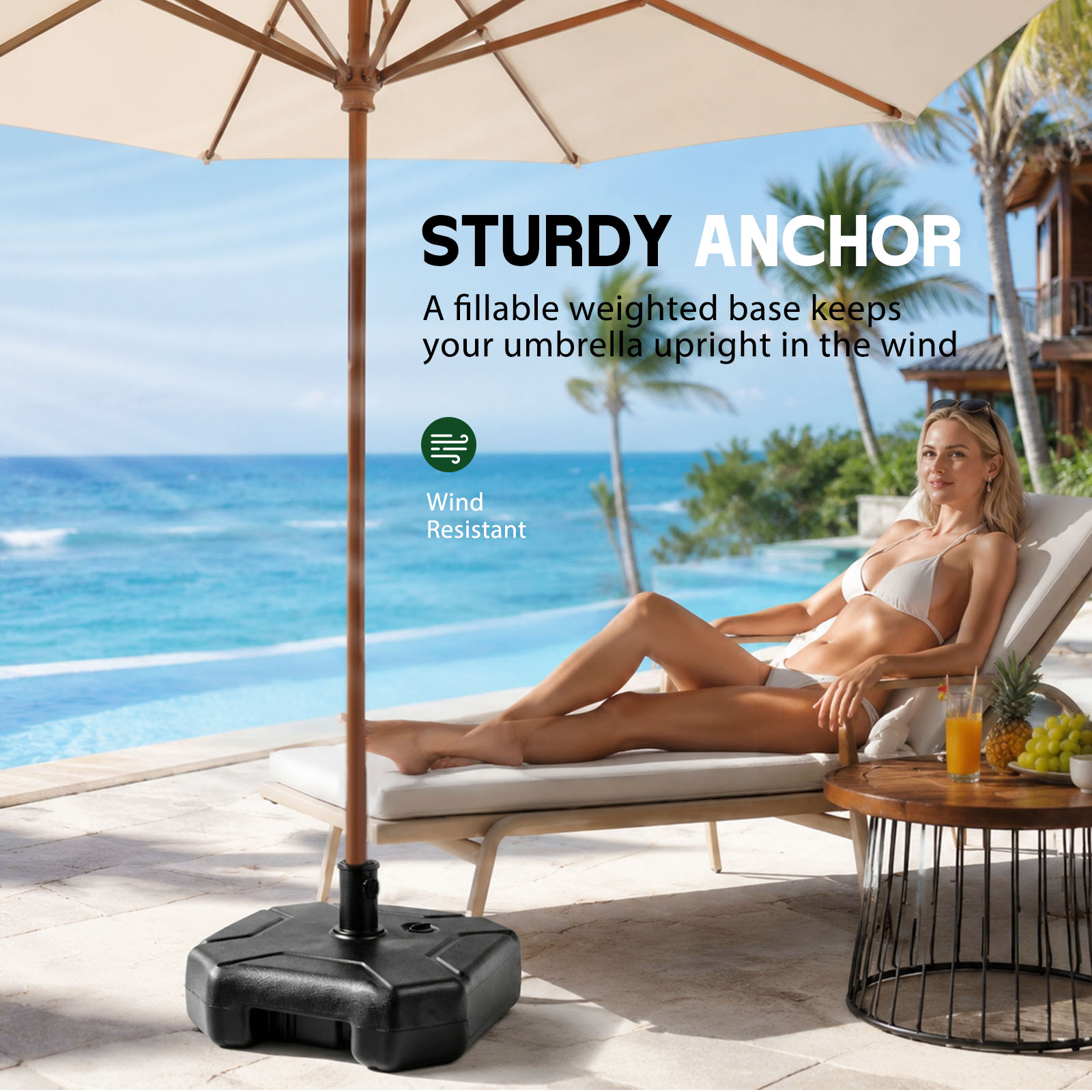 Wypełniana wodą i piaskiem pod – Outdoor Furniture Sunbrella recenzja i cena