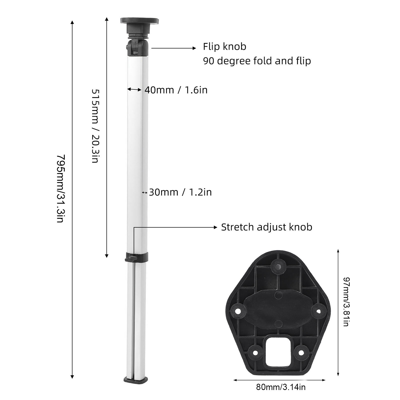 Nogi teleskopowe do stołu RV,  – Outdoor Furniture Legs recenzja i cena