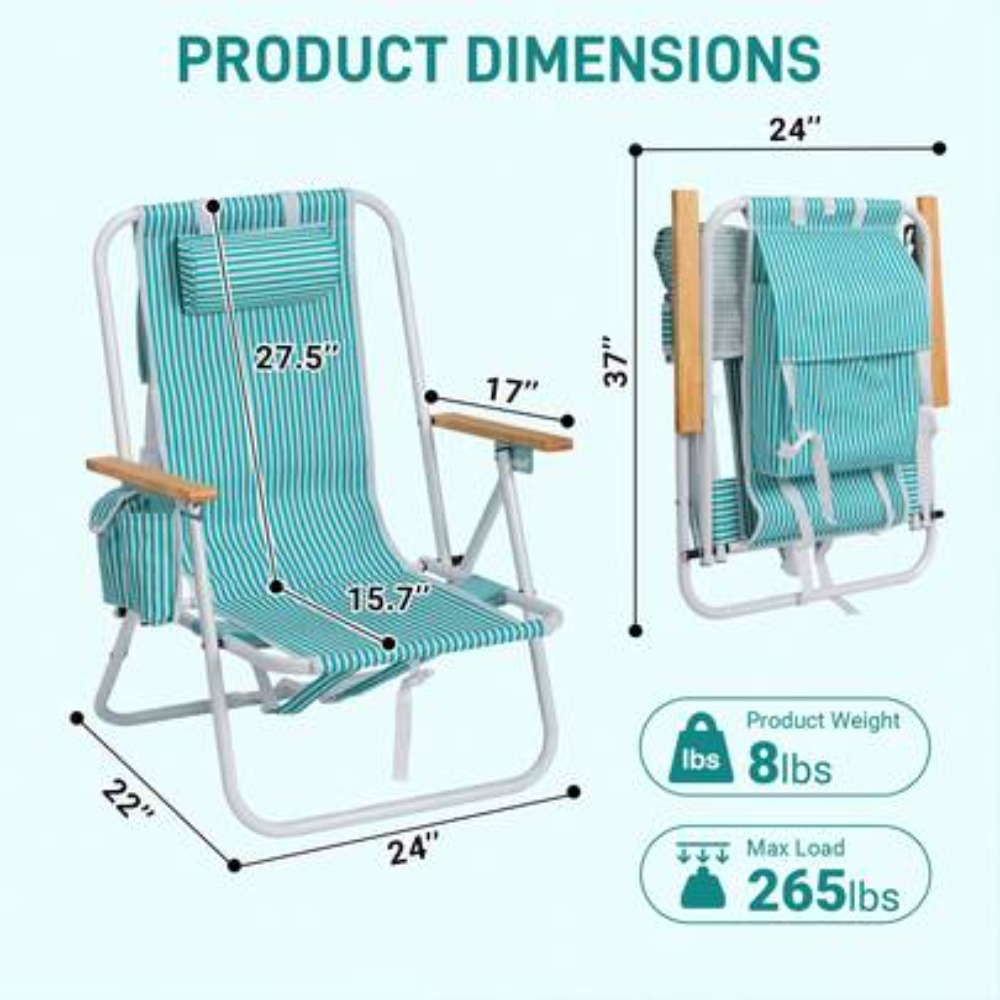 Regulowane składane krzesło pl – Outdoor Furniture Green recenzja i cena