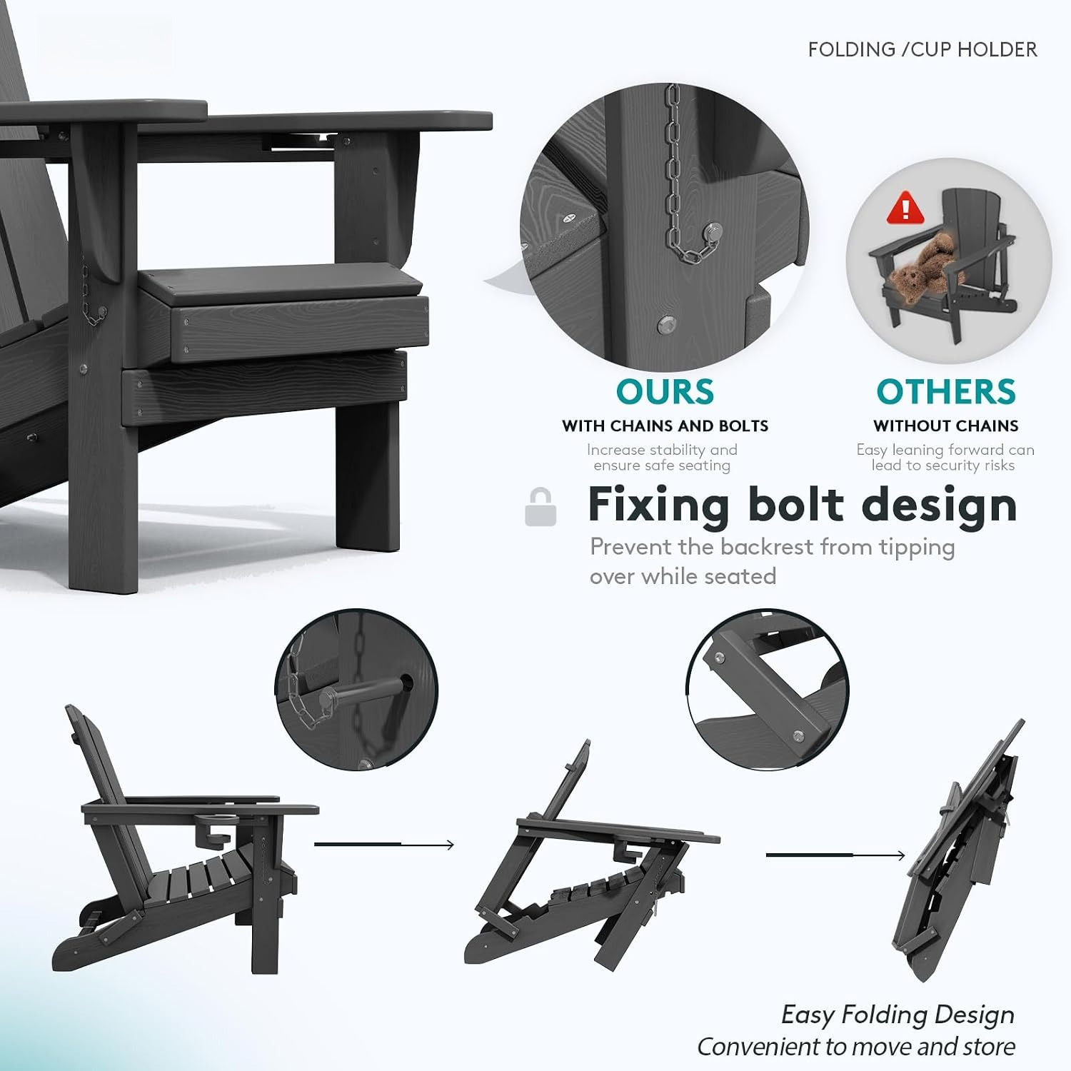 Zestaw dwóch składanych krzese – Outdoor Furniture Fire Pit recenzja i cena