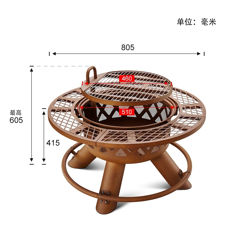Nowoczesny, przenośny grill i  – Outdoor Furniture Fire Pit recenzja i cena
