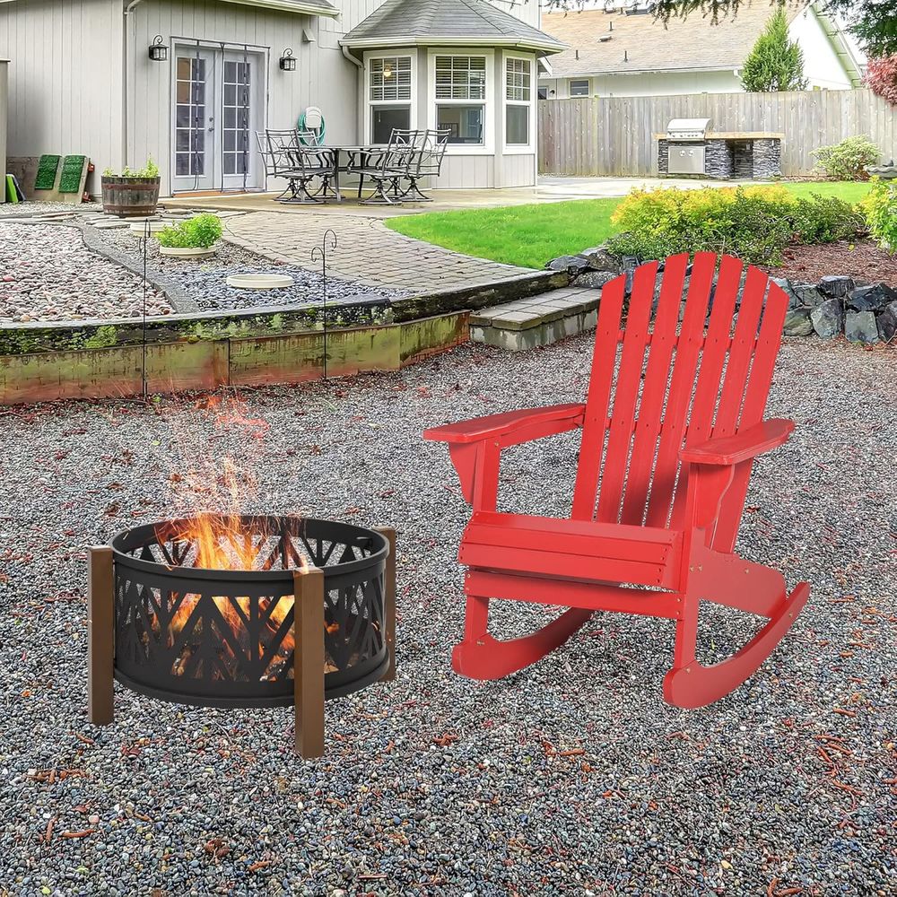 Drewniane krzesło bujane Adiro – Adirondack Chair Wood recenzja i cena