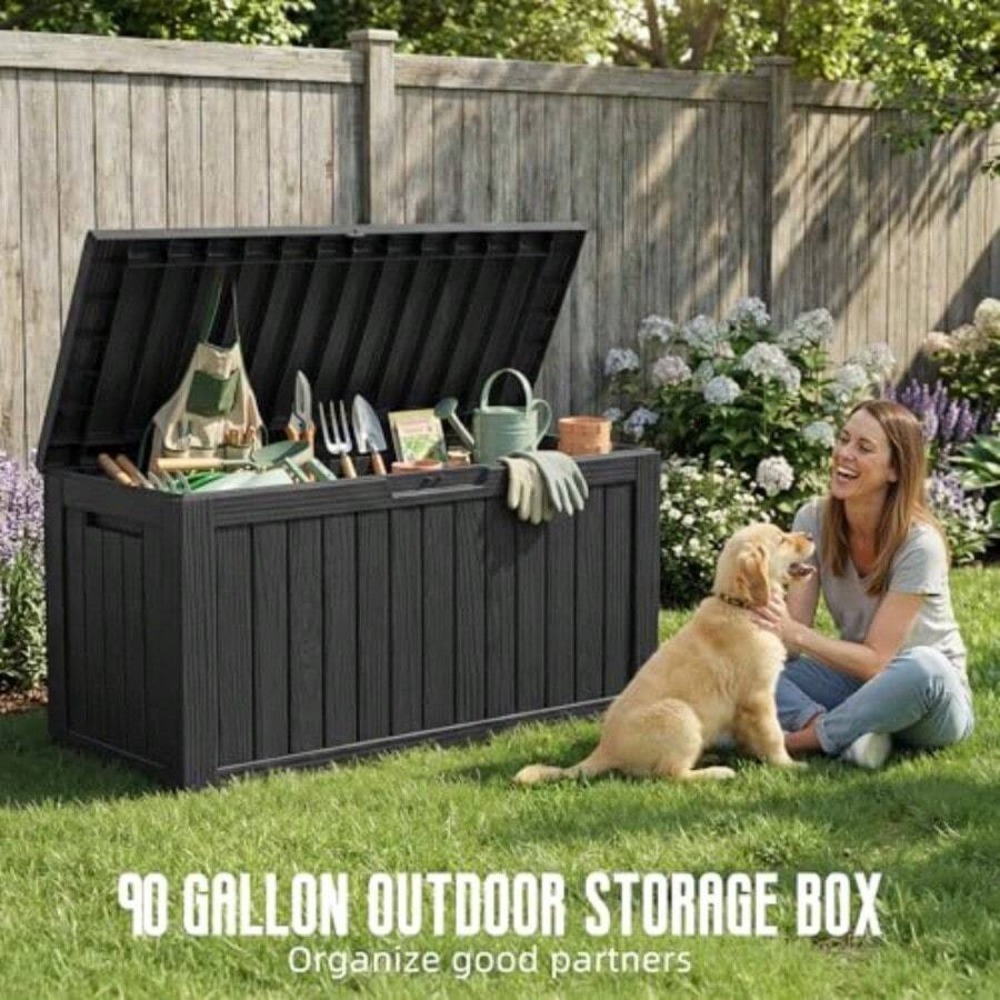 90-galonowy wodoodporny, zamyk – Outdoor Furniture Resin recenzja i cena
