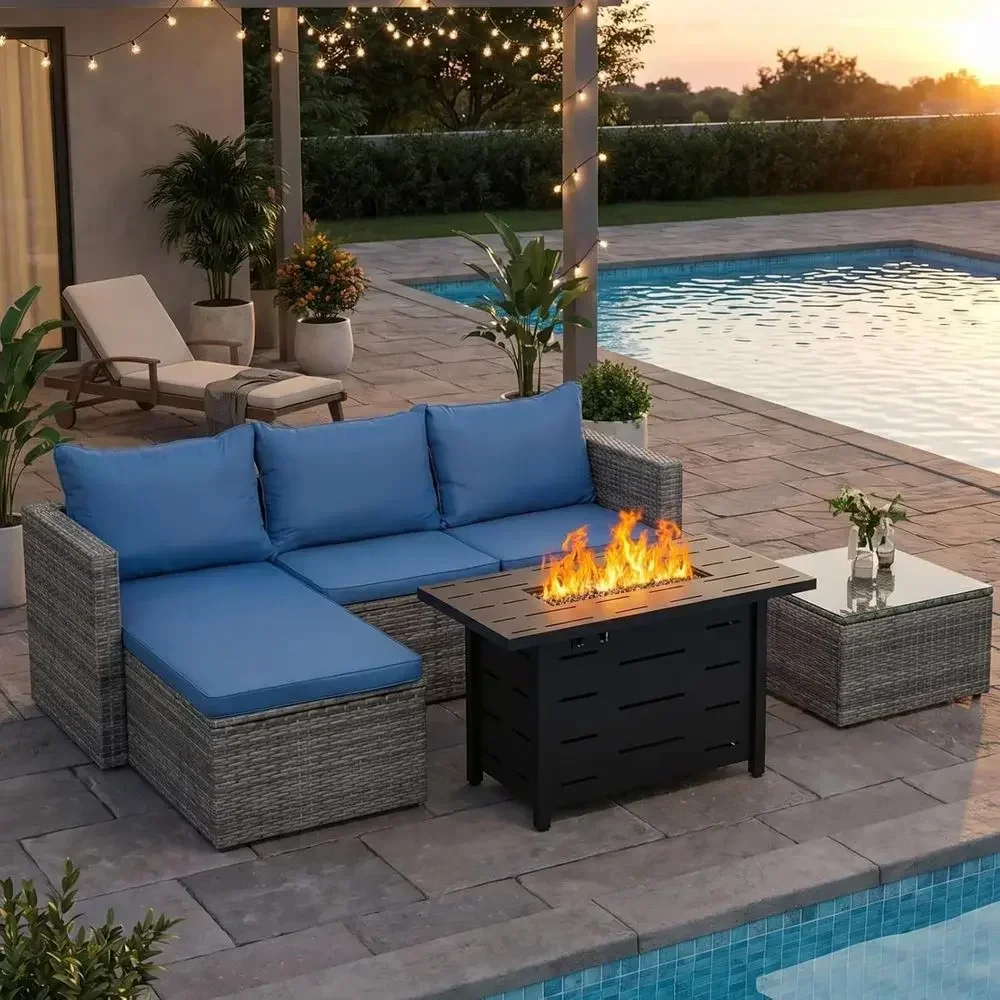 4-częściowy zestaw mebli ogrod – Outdoor Furniture Fire Pit recenzja i cena